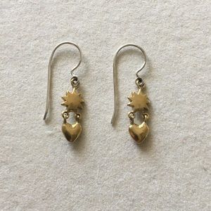 Waxing Poetic Delicate Heart and Star Earring